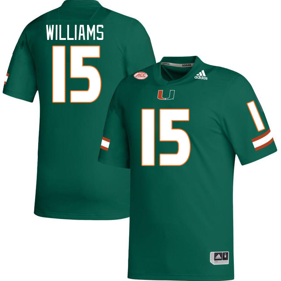 Men #15 Markeith Williams Miami Hurricanes College Football Jerseys Stitched-Green